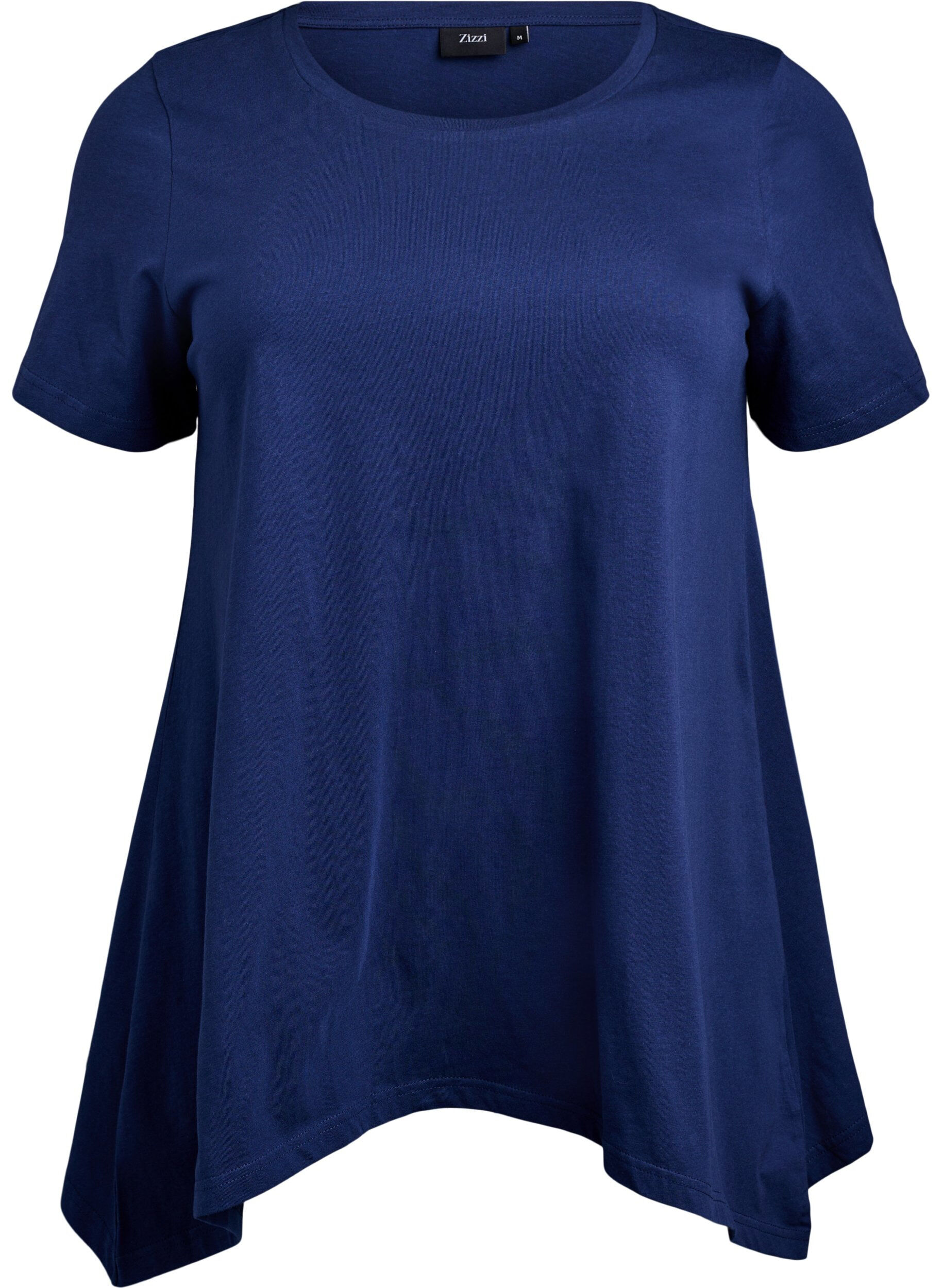 ZizziT-Shirt mit Rundhalsausschnitt und A-Linie, Blau, Packshot image number 0