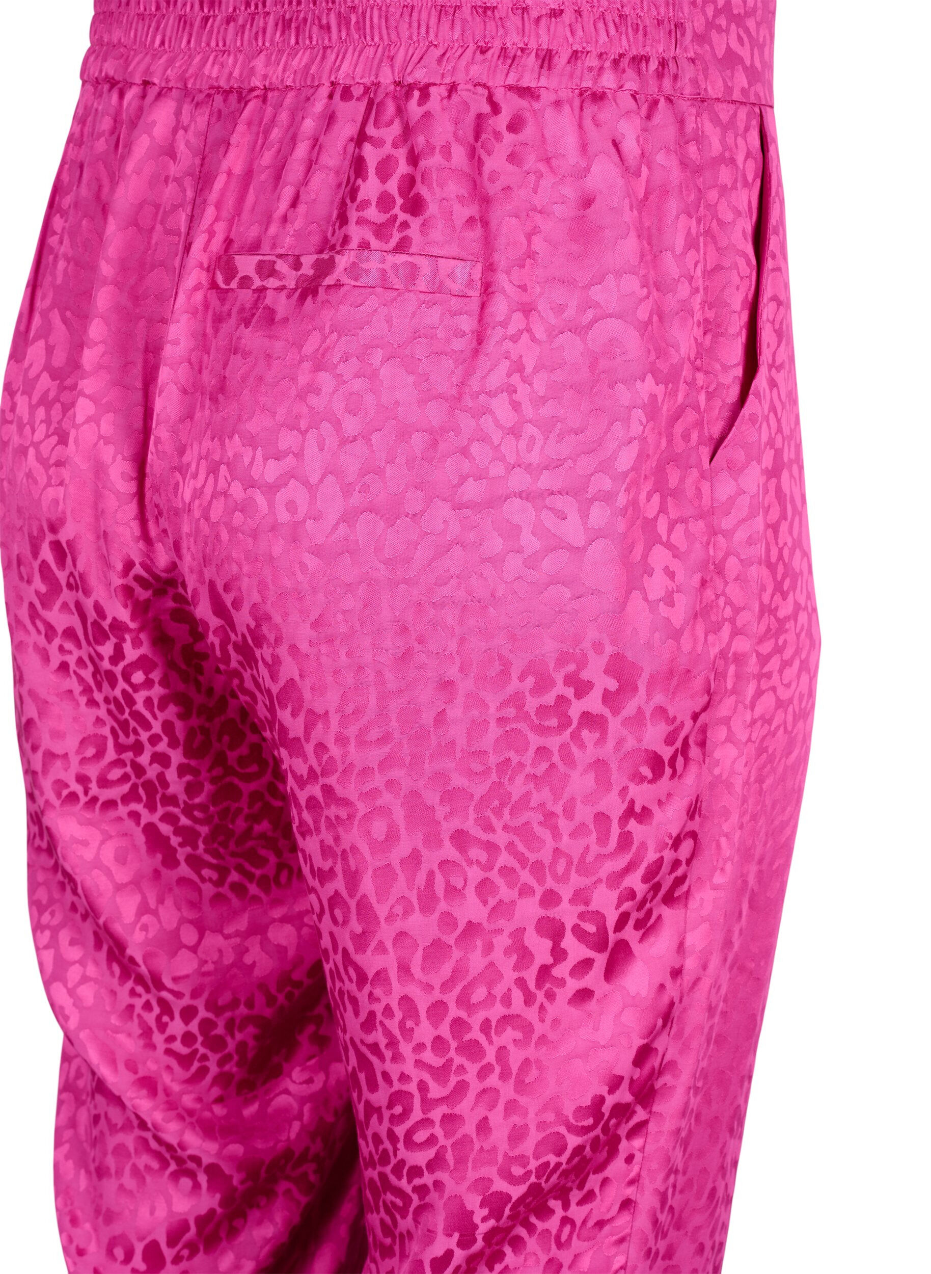 ZizziTon-in-Ton-Hose aus Viskose-Jacquard, Rose Violet, Packshot image number 3