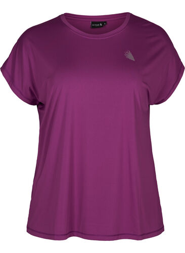 Einfarbiges Trainings-T-Shirt, Sparkling Grape, Packshot image number 0