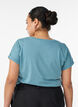 Kurz&auml;rmeliges T-Shirt aus einer Baumwollmischung, Blau, Model image number 2