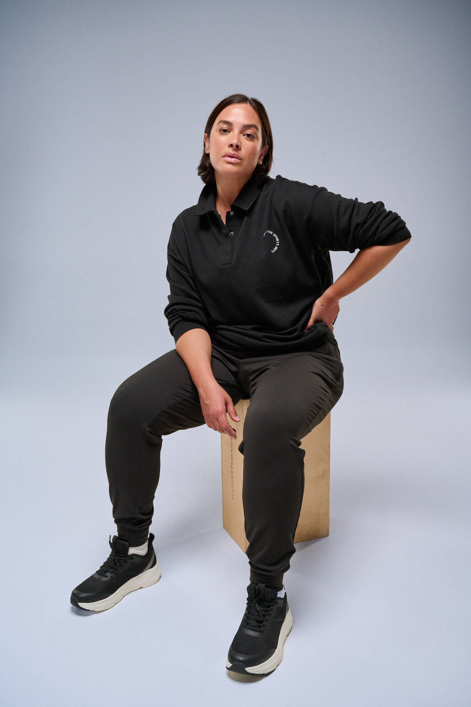 ZizziSweatshirt mit Polo-Details, , Model