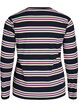 Lang&auml;rmeliges Nachtoberteil aus geripptem Jersey mit Streifen, Blau, Packshot image number 1