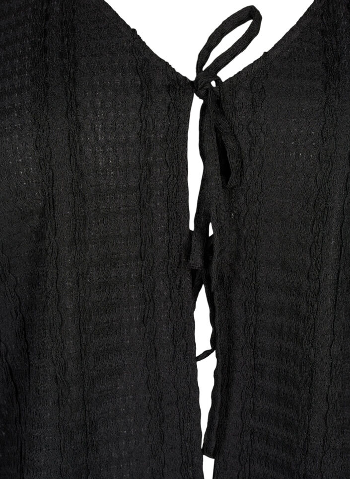 Strickjacke mit Bändern, Black, Packshot image number 2