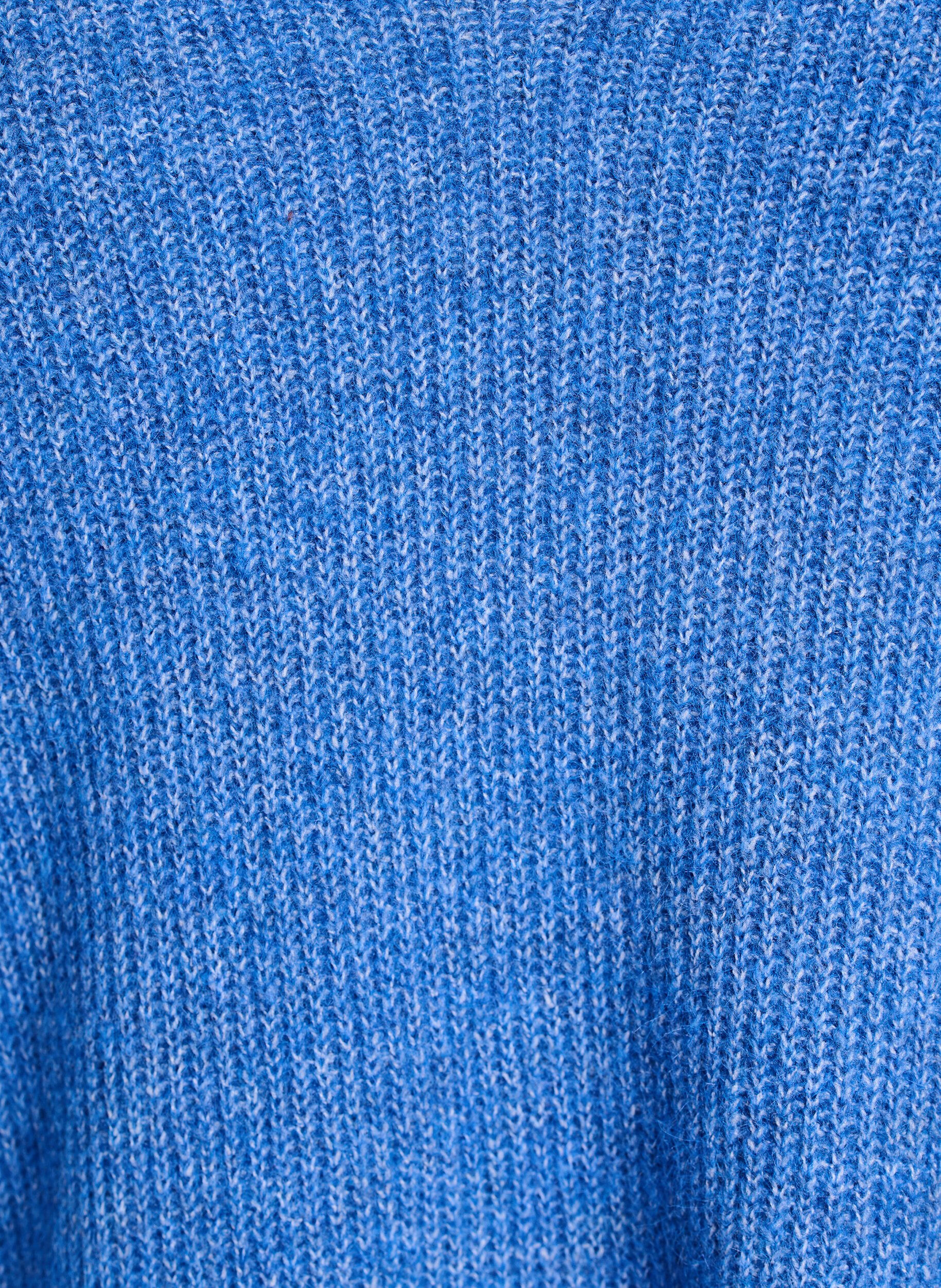 ZizziStrickbluse mit V-Ausschnitt und Raglan&auml;rmeln, Blau, Packshot image number 2