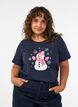 Weihnachts-T-Shirt aus Bio-Baumwolle, Blau, Model image number 0