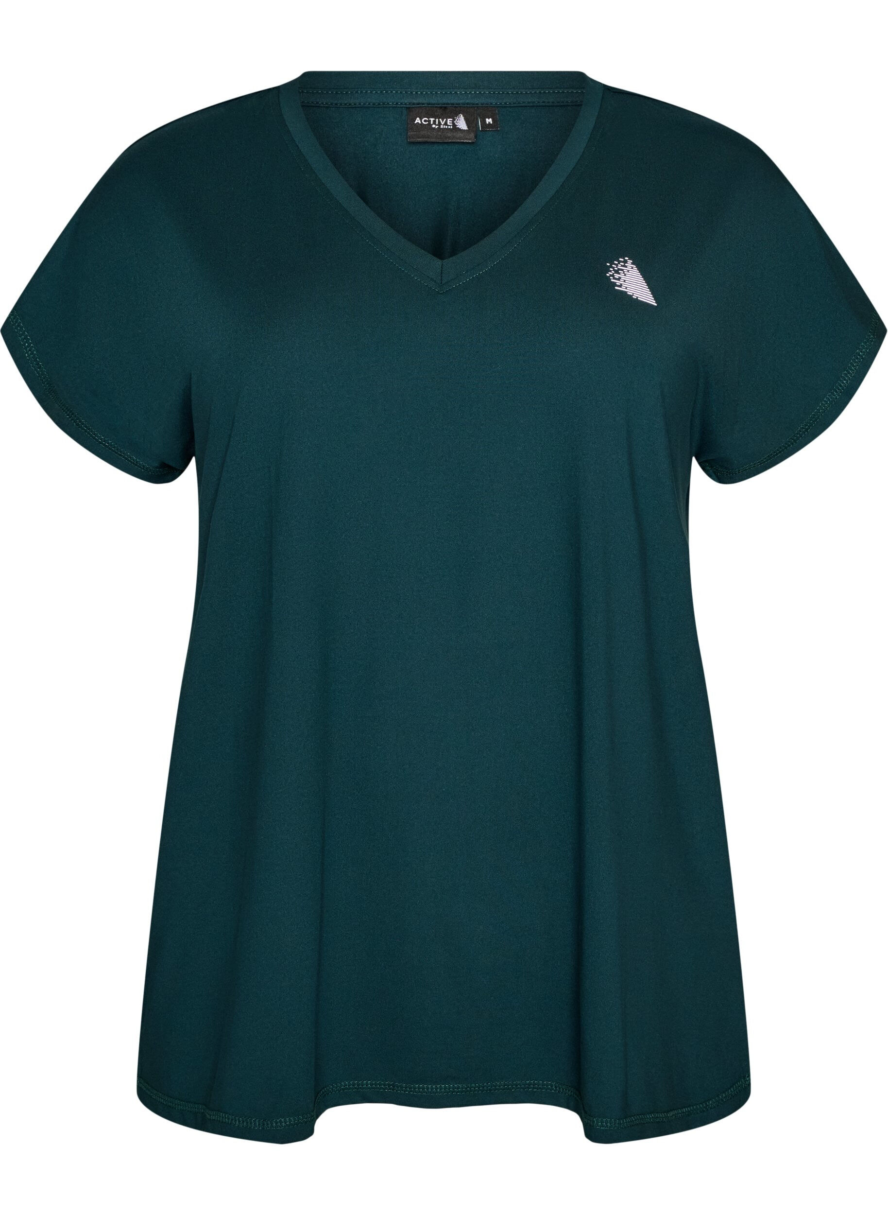 ZizziLockeres Trainings-T-Shirt mit V-Ausschnitt, Gr&uuml;n, Packshot image number 0