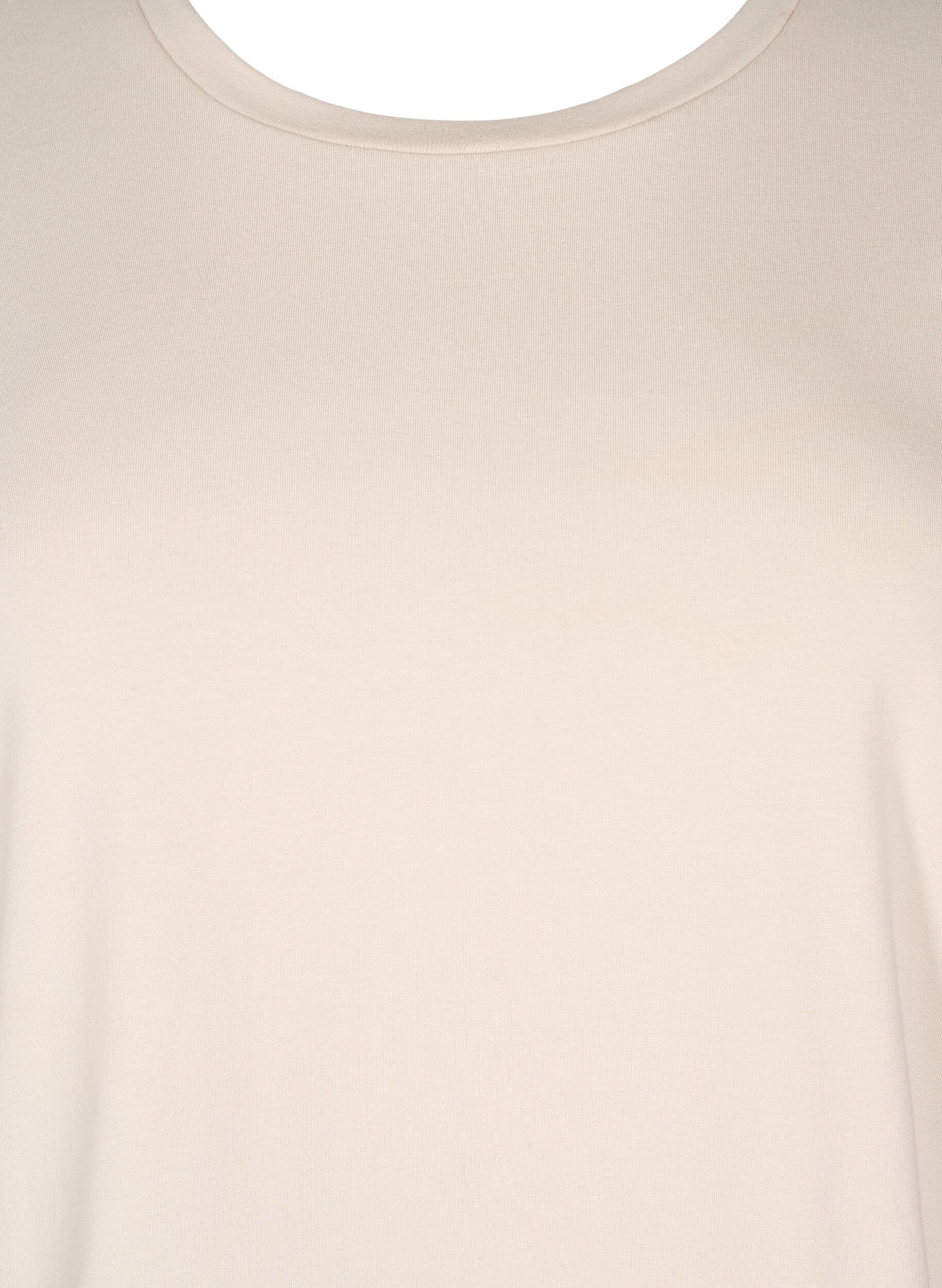 ZizziT-Shirt Mit Broderie Anglaise Und Gewellten Kanten, Beige, Packshot image number 2