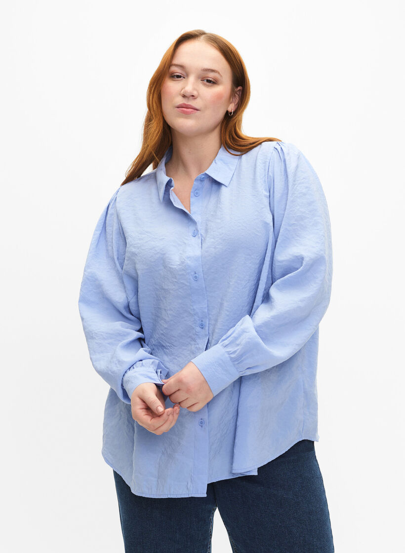 Bluse aus TENCEL&trade; Modal, Serenity, Model image number 0