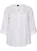 Bluse aus Baumwollmusselin mit Lochstickerei, Wei&szlig;, Packshot image number 0