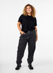 Basic-T-Shirt aus Baumwolle mit Rundhalsausschnitt, Schwarz, Model image number 1