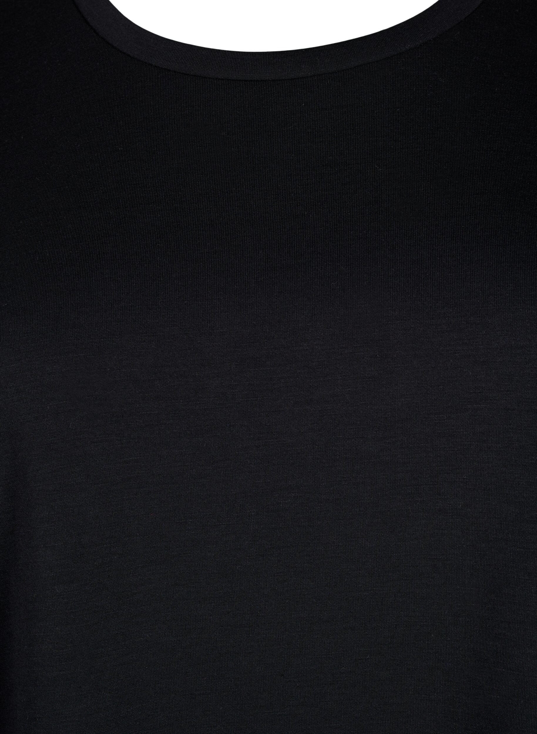 ZizziT-Shirt aus Modalgemisch, Schwarz, Packshot image number 2