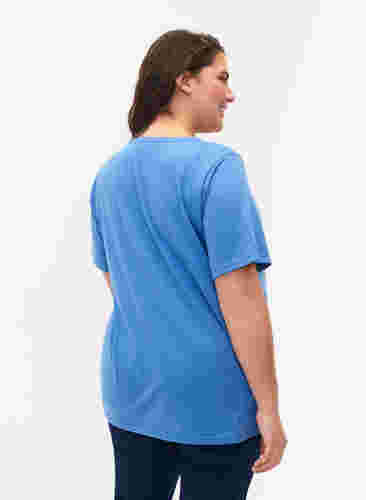FLASH - T-Shirt mit V-Ausschnitt, Ultramarine, Model image number 1