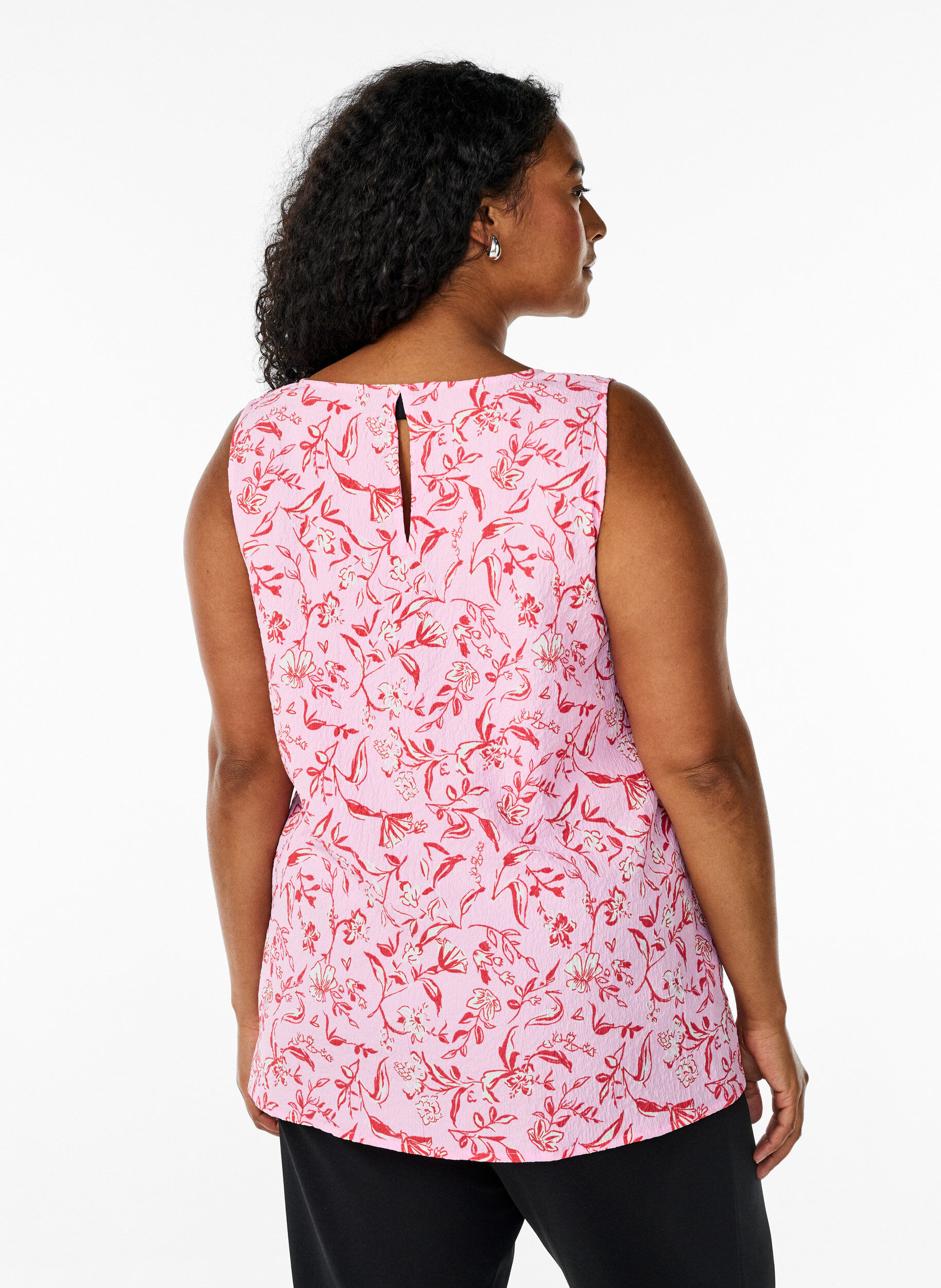 ZizziFLASH &ndash; &Auml;rmelloses Top mit Struktur, Rot, Model image number 2