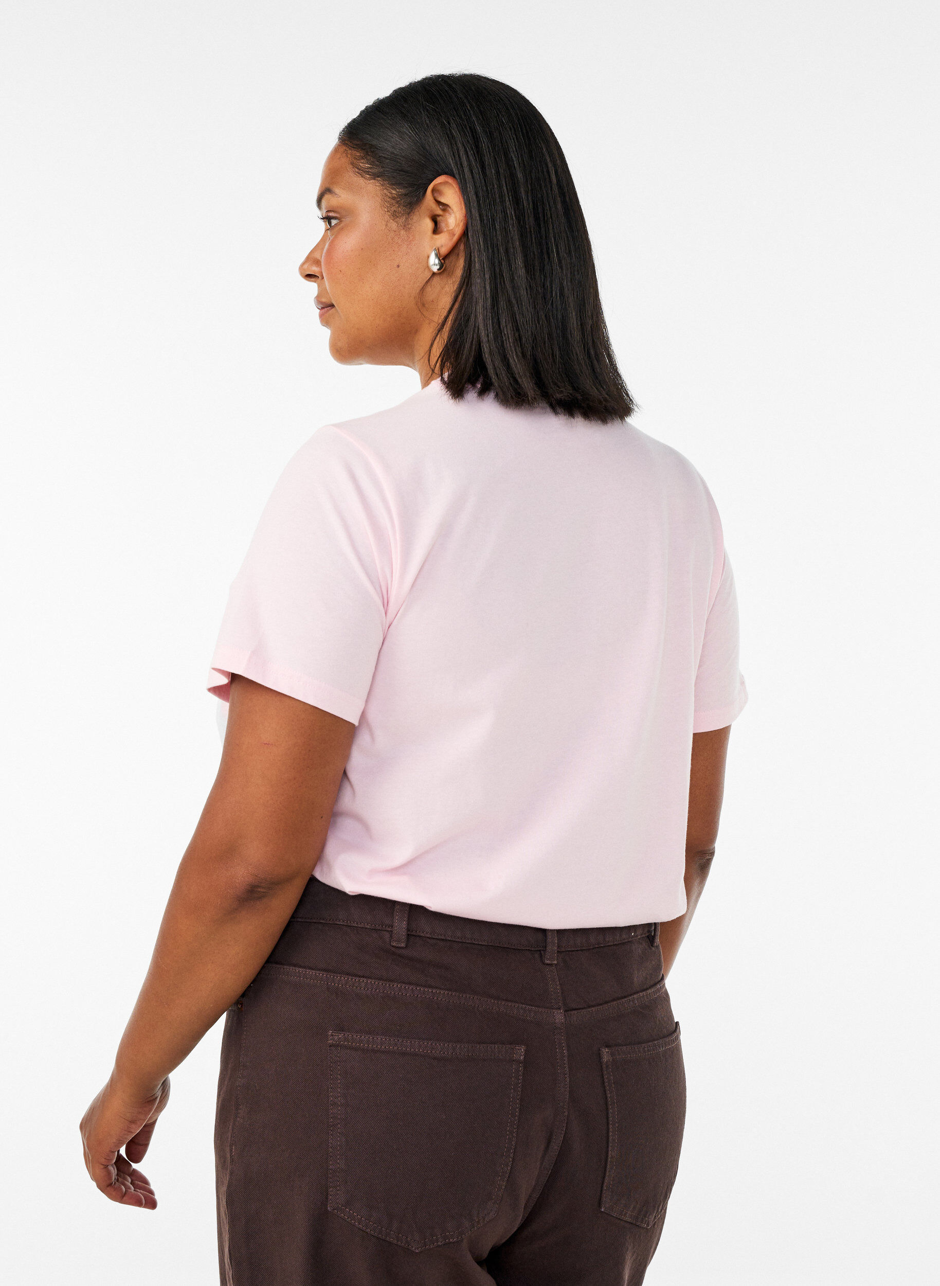 ZizziT-Shirt aus Bio-Baumwolle mit Frontprint, Rot, Model image number 2