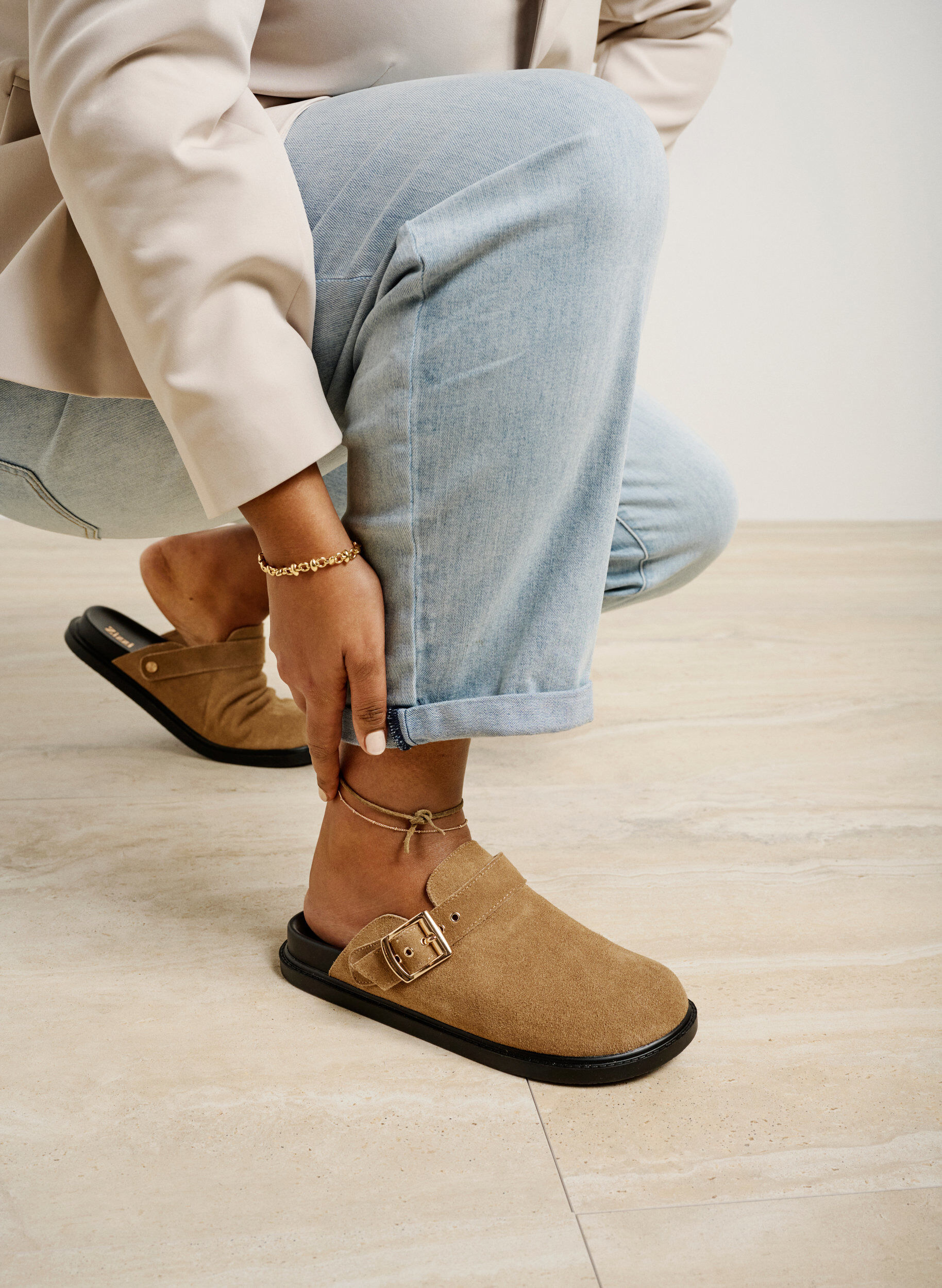 ZizziWeite M Wildleder-Clogs, Woodsmoke, Image image number 1