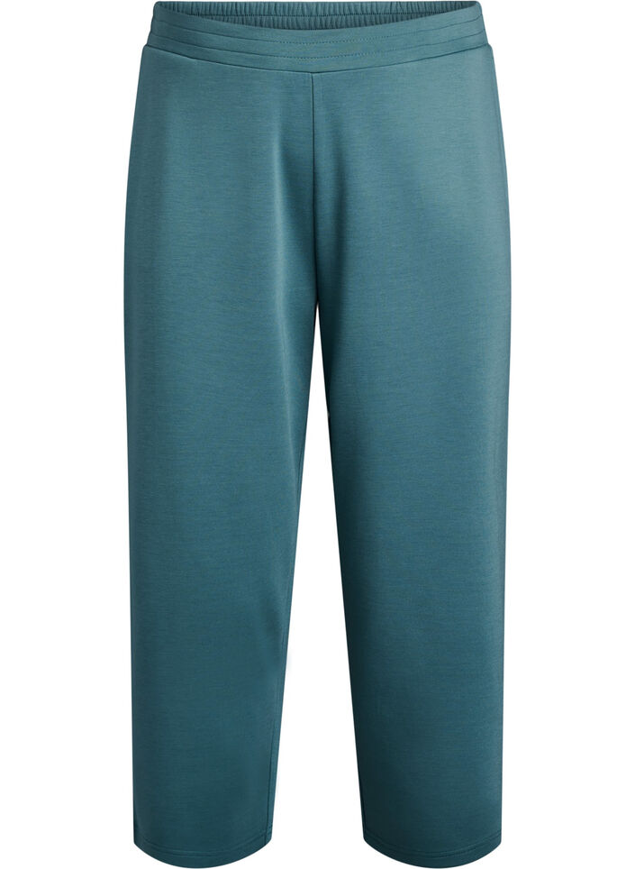 7/8-Hose aus Modalmix mit Taschen, Gr&uuml;n, Packshot image number 0