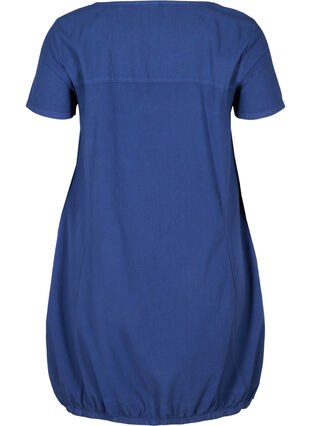 Kurzarm Kleid aus Baumwolle, Twilight Blue, Packshot image number 1