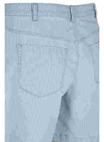 Denimshorts mit gestreiftem Muster, Light Blue Stripe, Packshot image number 3