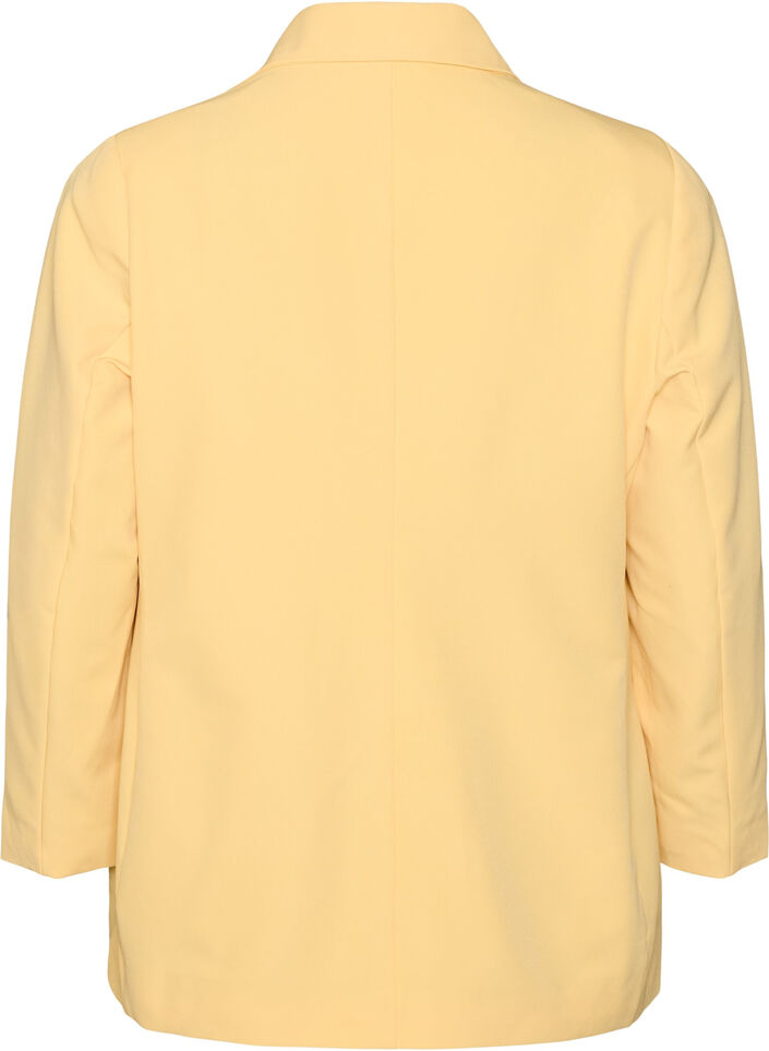 Klassischer Blazer mit Knopfverschluss, Gelb, Packshot image number 1