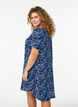 Kleid mit Aufdruck und kurzen Ärmeln, Blau, Model image number 2
