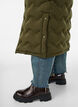 Lange Kapuzen-Steppjacke mit Wellenmuster, Gr&uuml;n, Model image number 3