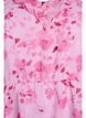 Gebl&uuml;mte Bluse mit R&uuml;schenkragen und Peplum-Effekt, Pink, Packshot image number 2