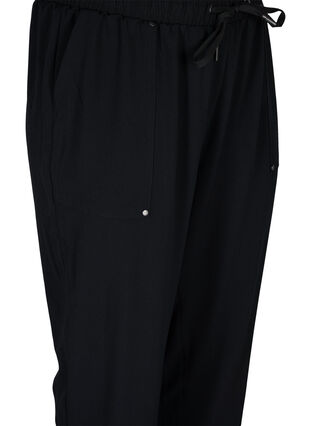 Hosen mit Taschen und elastischem Bündchen, Black, Packshot image number 2