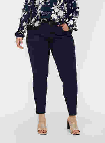 Extra slim Sanna Jeans mit regulärer Taille, Dark blue, Model image number 2
