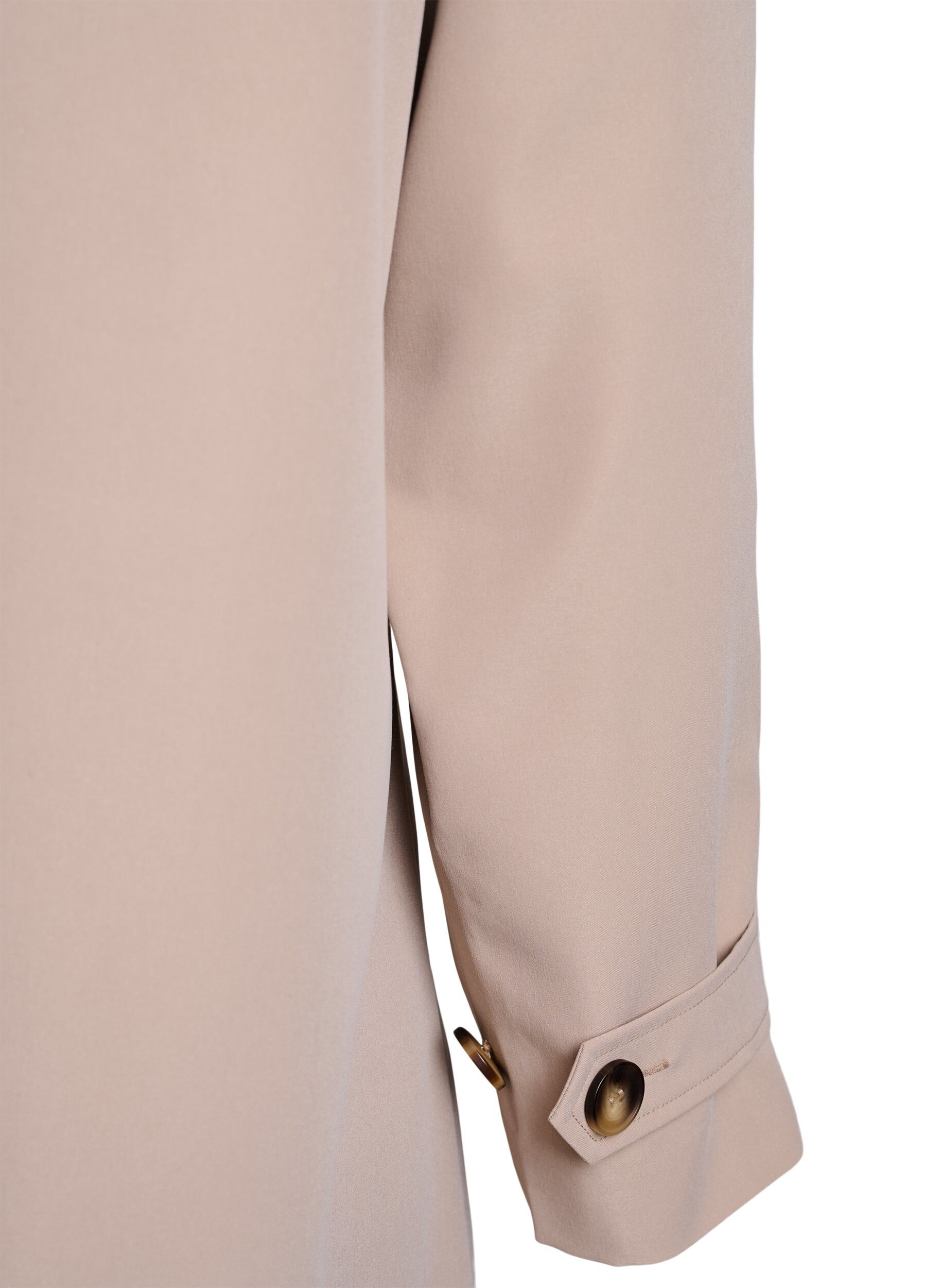 ZizziFr&uuml;hlingsjacke mit Kragen aus Wildlederimitat und verdeckter Knopfleiste, Beige, Packshot image number 4