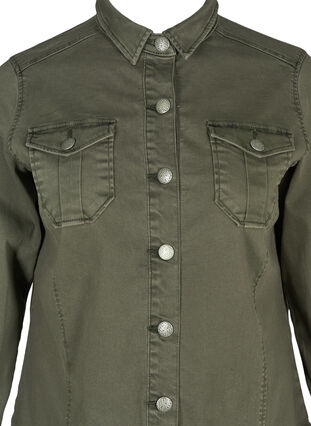 Kurze Jacke aus Baumwolle, Army Green, Packshot image number 2