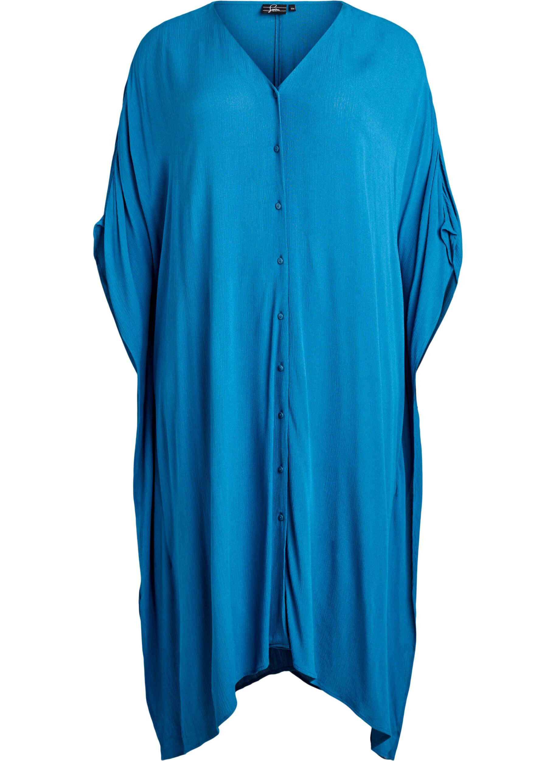 ZizziKaftan-Strandkleid mit Kn&ouml;pfen, Blau, Packshot image number 0
