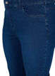 Enganliegende Denim-Caprihose aus Baumwolle, Dark blue denim, Packshot image number 2