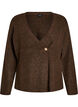Strickjacke mit asymmetrischem Verschluss, Braun, Packshot image number 0