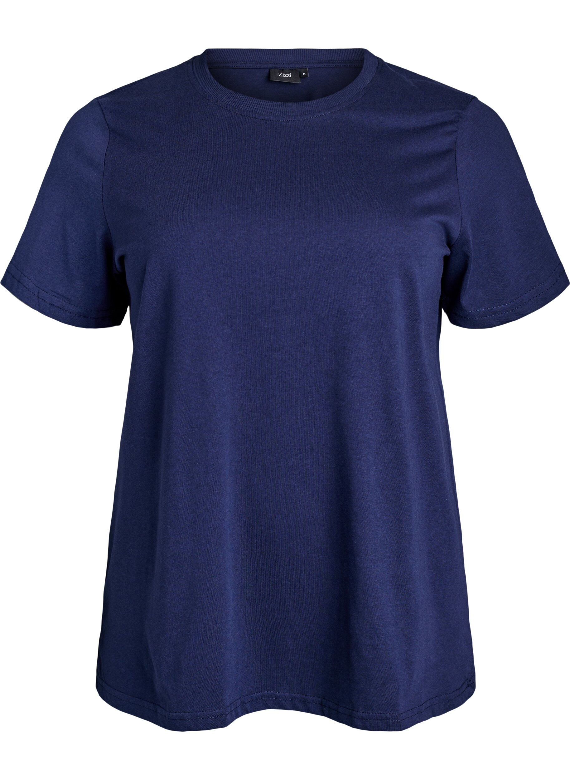 ZizziBasic-T-Shirt aus Baumwolle mit Rundhalsausschnitt, Blau, Packshot image number 0