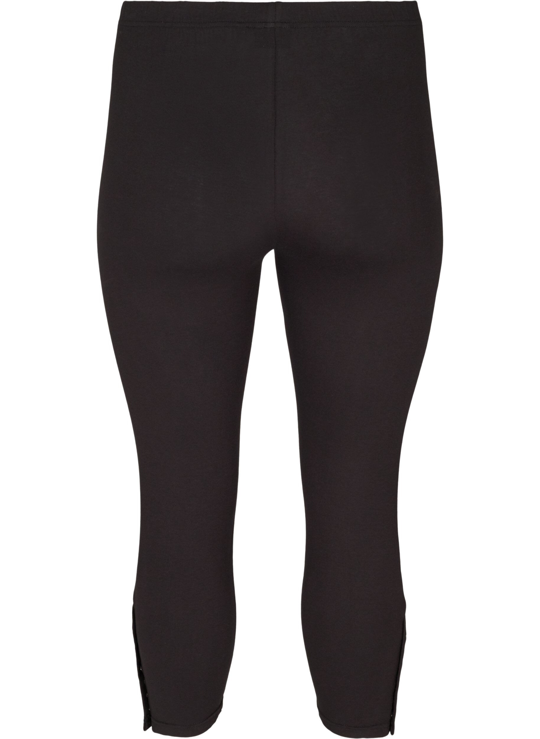 Zizzi3/4 Leggings mit Kn&ouml;pfen, Schwarz, Packshot image number 1