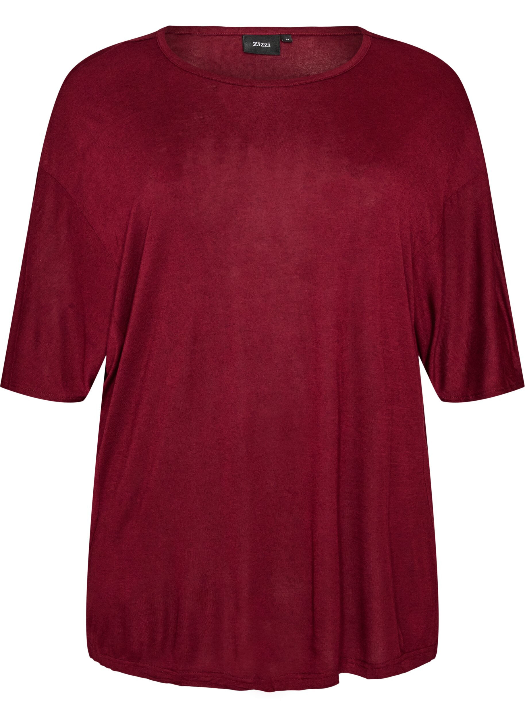 ZizziLockeres T-Shirt aus Viskose-Jersey, Rot, Packshot image number 0