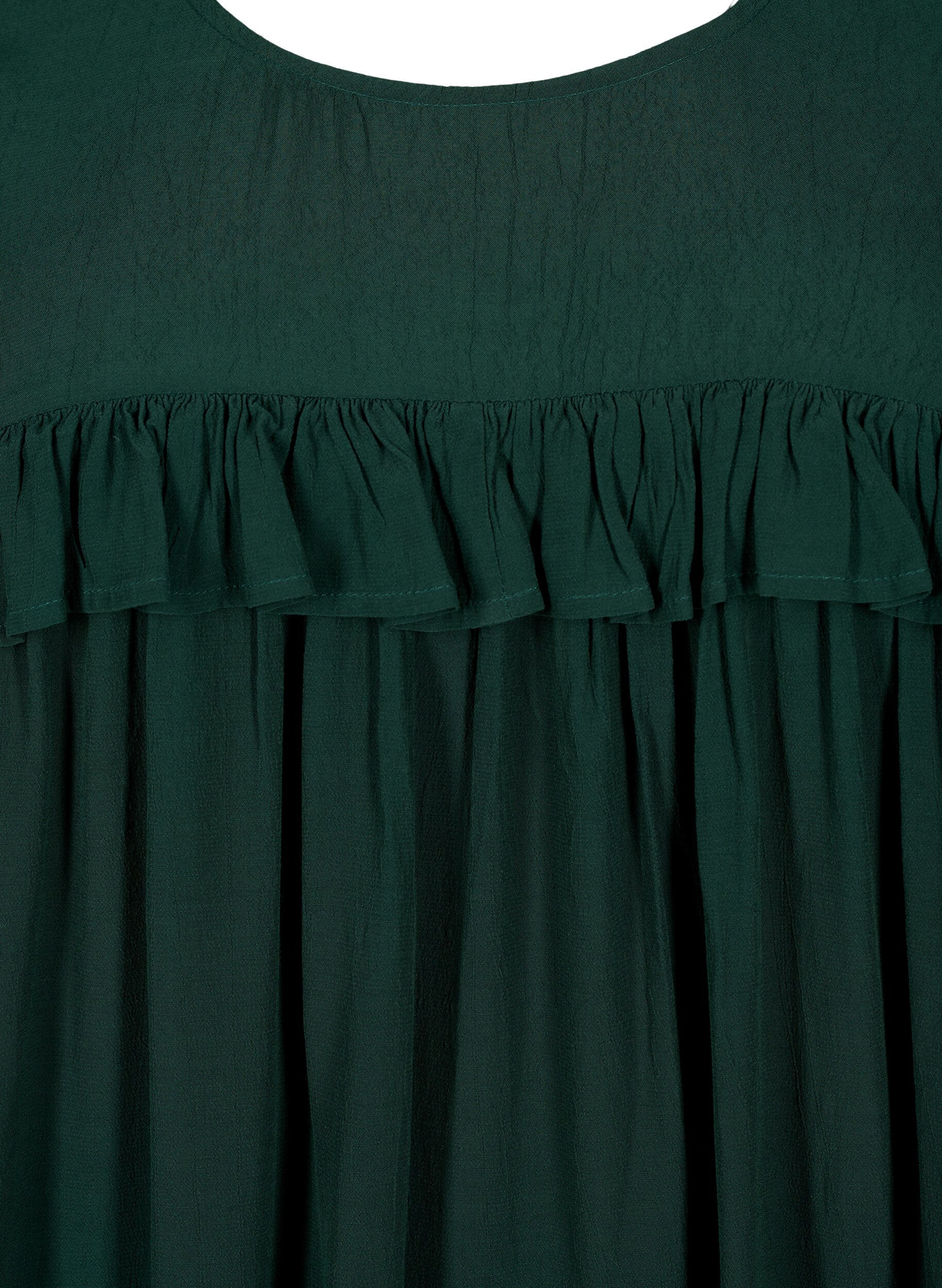 ZizziViskose-Tunika mit R&uuml;schen, Scarab, Packshot image number 2