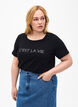T-Shirt mit Strasssteinen, Black W. Rhinestones, Model image number 0