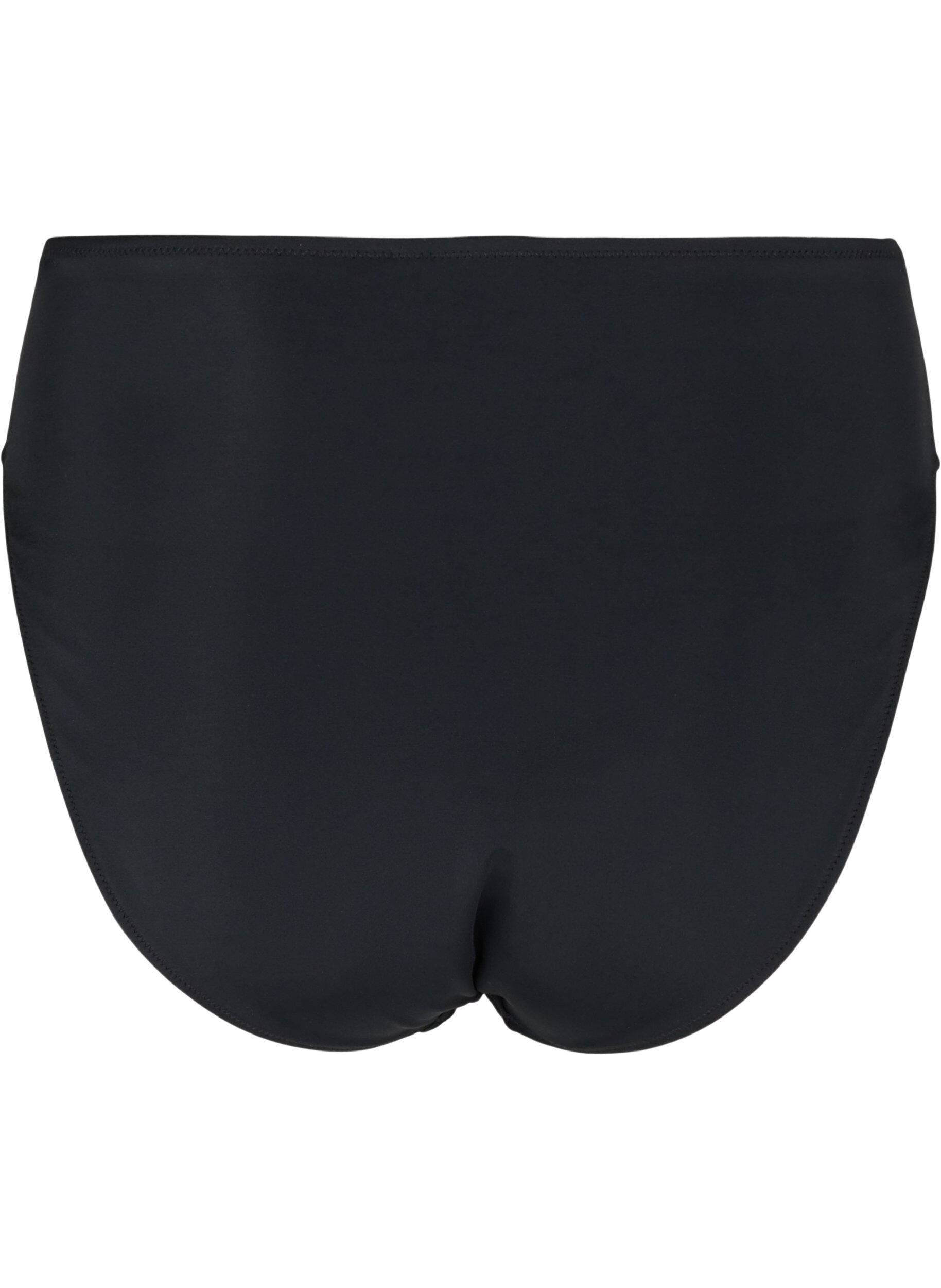 ZizziTai-Bikinipanty mit normaler Taille, Schwarz, Packshot image number 1