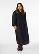 Midikleid aus Viskose mit Smock, Schwarz, Model image number 1