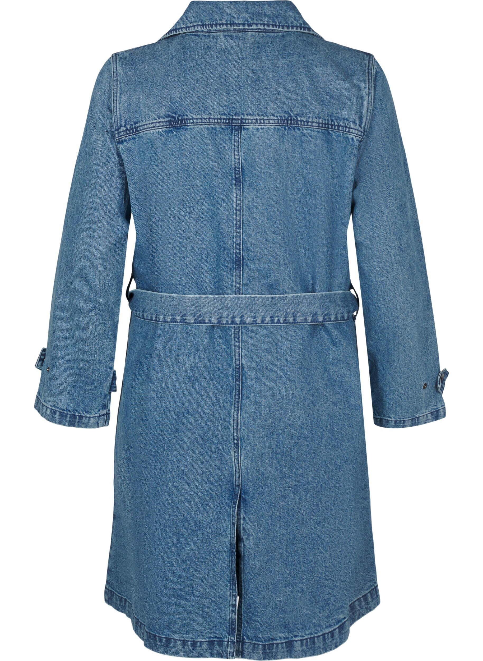 ZizziDenim-Trenchcoat mit G&uuml;rtel, Blue Denim, Packshot image number 1