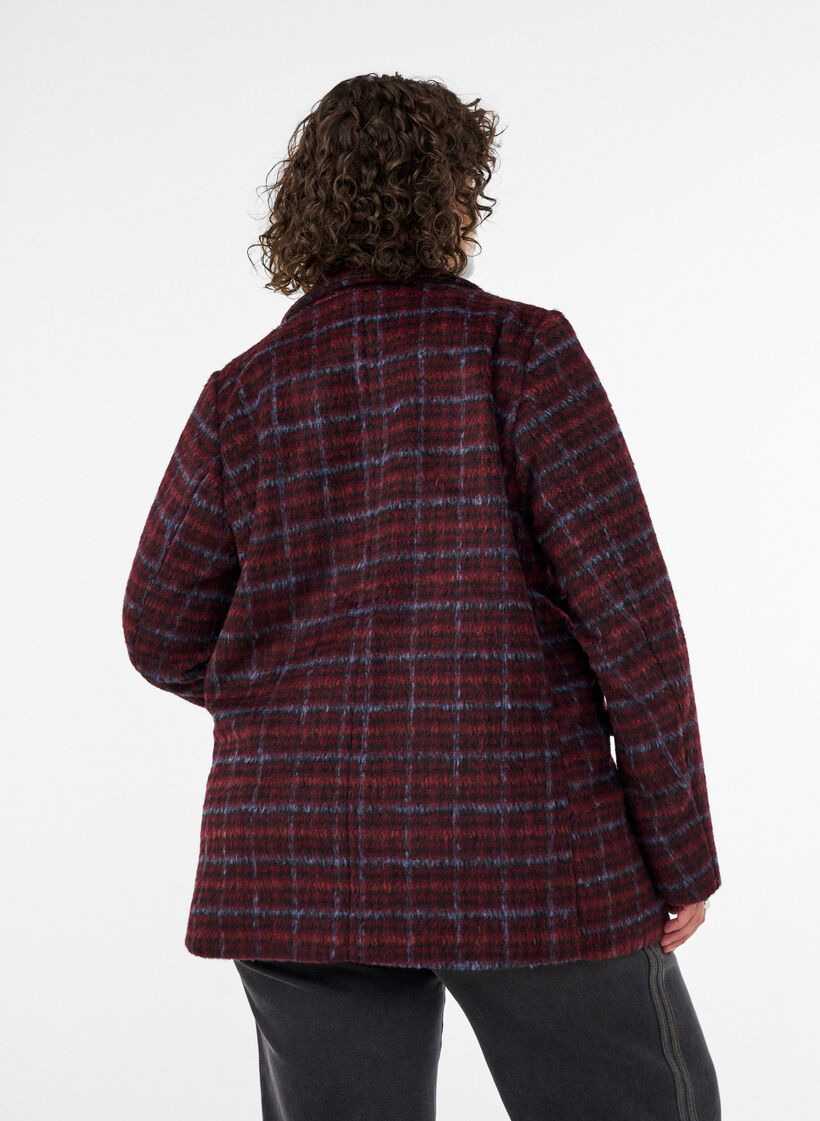 Karierte Jacke mit Taschen, Rot, Model image number 2