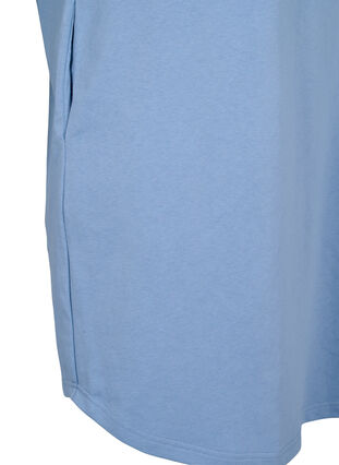 Kurzärmeliges Pulloverkleid mit Kapuze, Faded Denim, Packshot image number 3