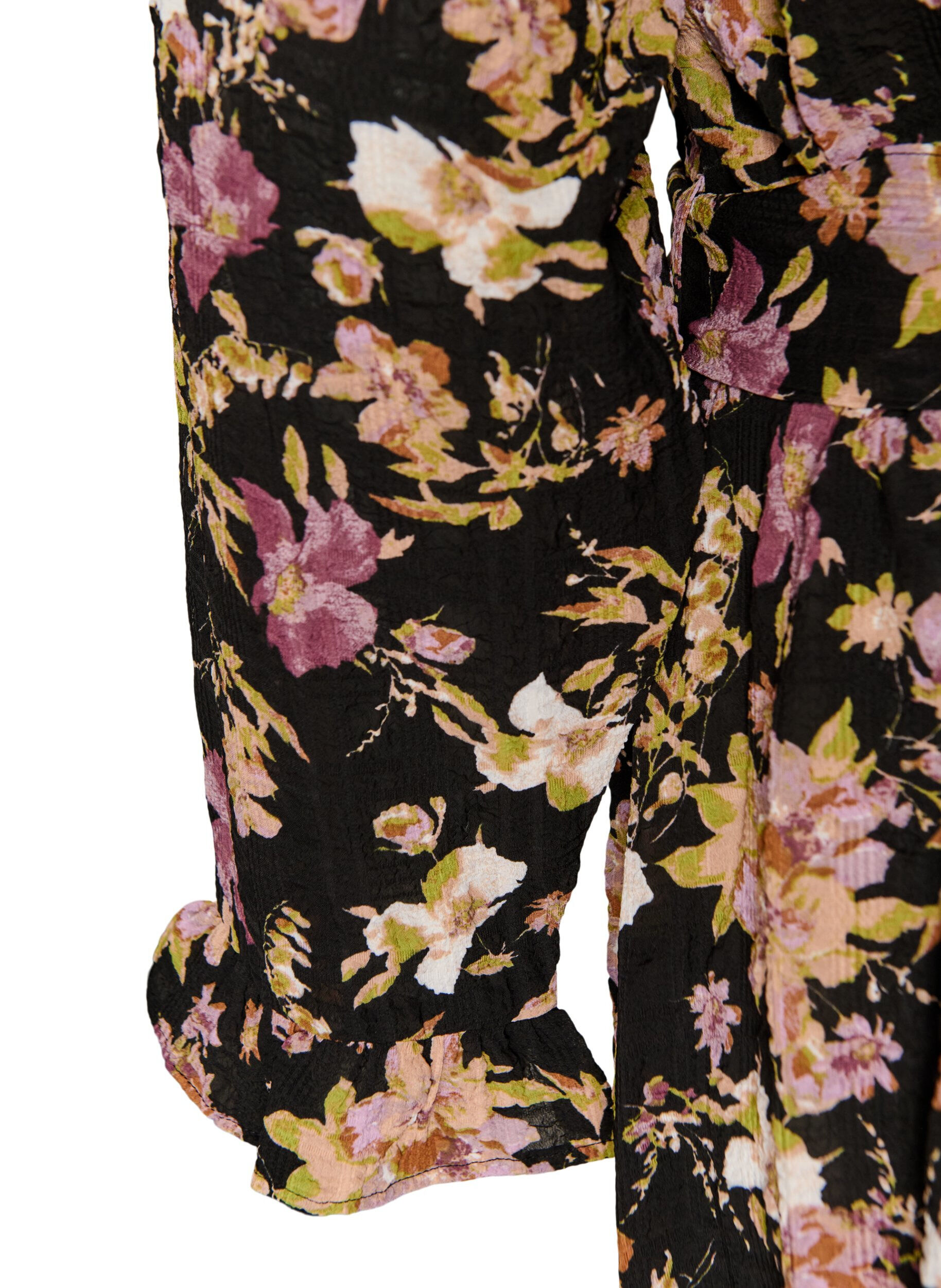 ZizziMidikleid mit gebl&uuml;mtem Print und abnehmbarem Bindeg&uuml;rtel, Schwarz, Packshot image number 3