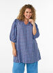 Tunika mit Vichy-Karo und R&uuml;schenkragen, Blau, Model image number 0