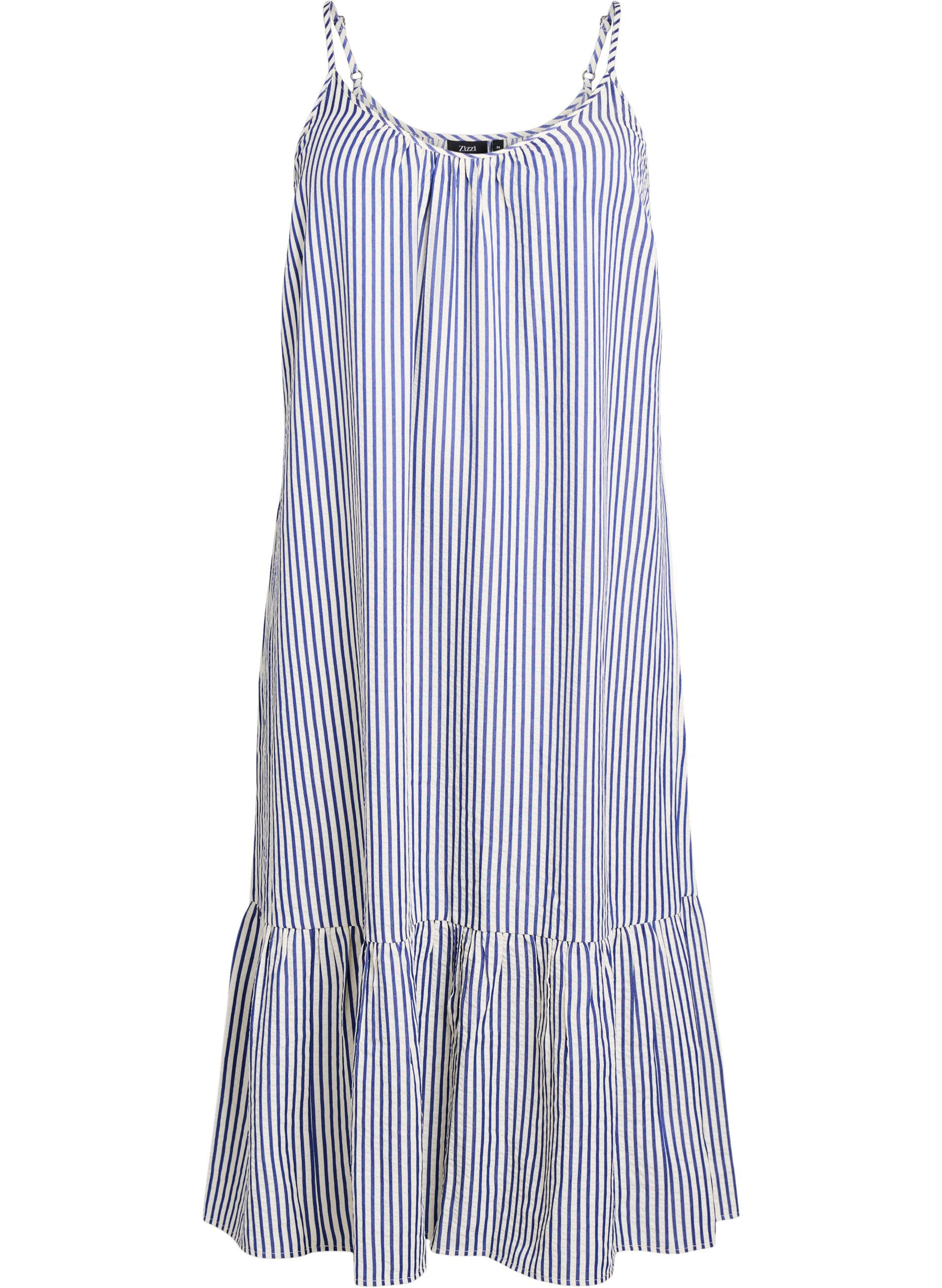 ZizziSommerkleid mit Streifen und A-Linie, Blau, Packshot image number 0