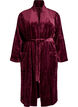 Morgenmantel aus weichem Velours mit Taschen, Dunkles Bordeaux, Packshot image number 0