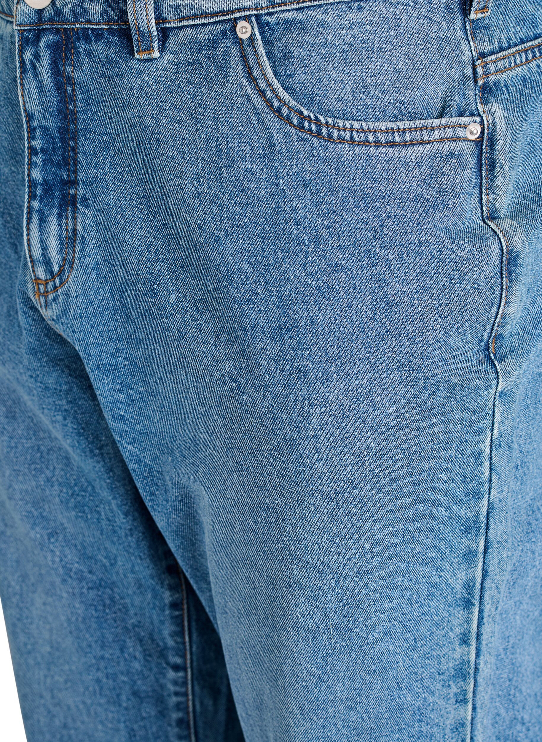 ZizziMille Mom-Fit-Jeans mit hoher Taille, Blau, Packshot image number 2