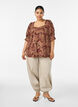 Viskose-Bluse mit Paisley-Print und eckigem Ausschnitt, Braun, Model image number 1