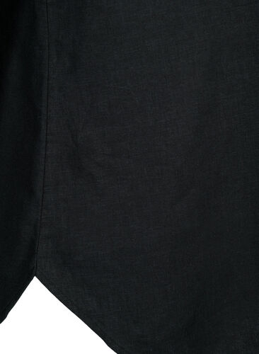 Langer Hemd aus Leinen-Viskose-Mischung, Black, Packshot image number 3